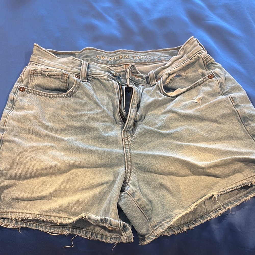 American Eagle Outfitters Women's Light Blue Denim Shorts